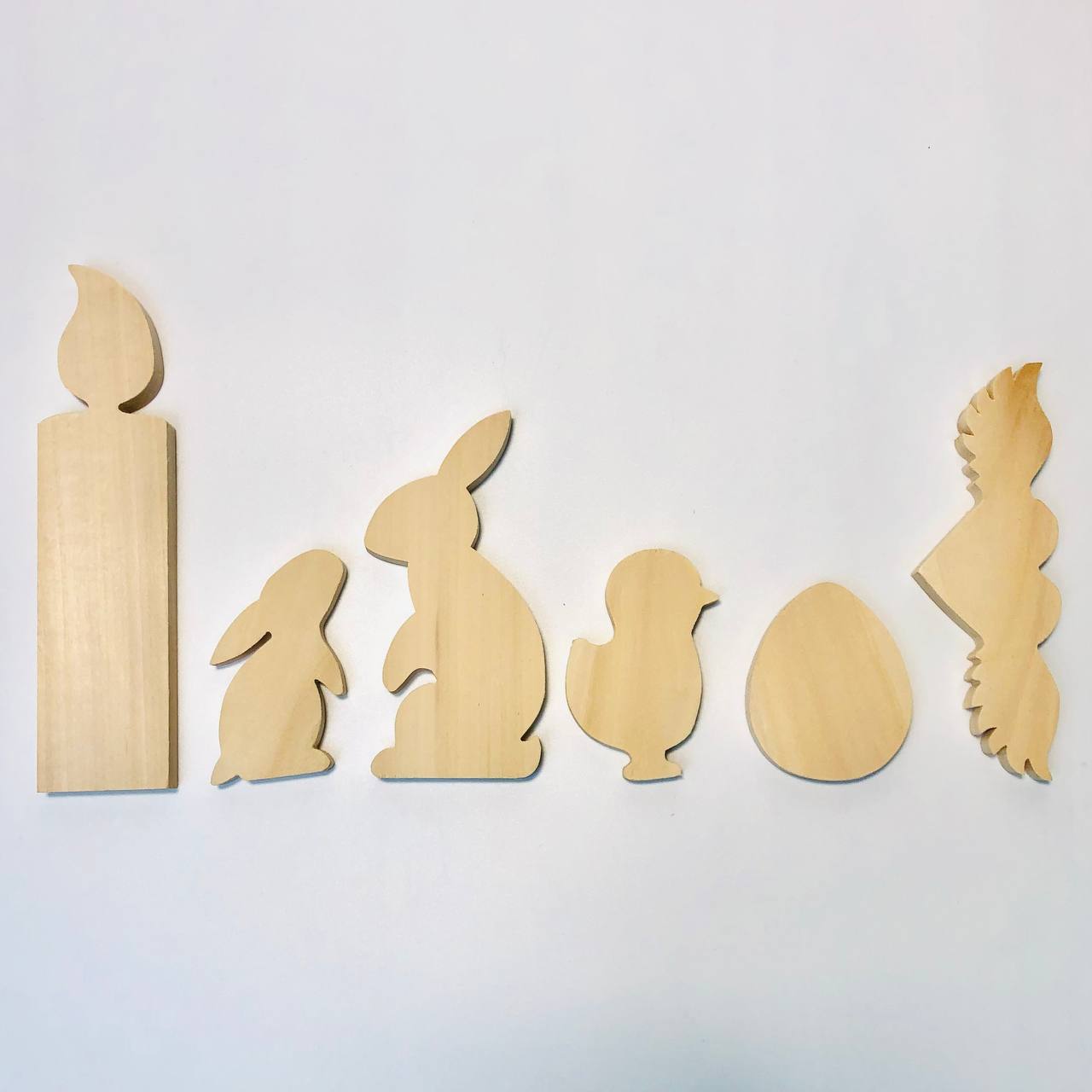 Blanks' set for  handmade Easter decor, carving Easter decor items, blanks for creativity, making wooden toys