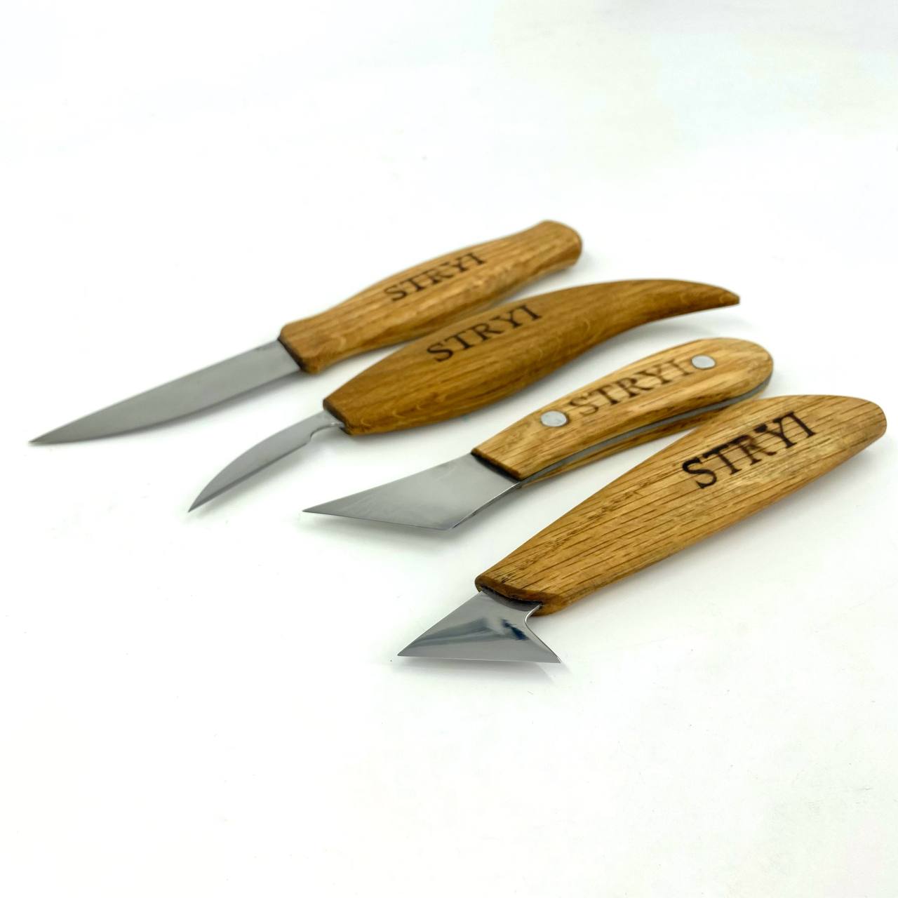 Knives set STRYI Profi 4 pcs for whittling and detailed carving